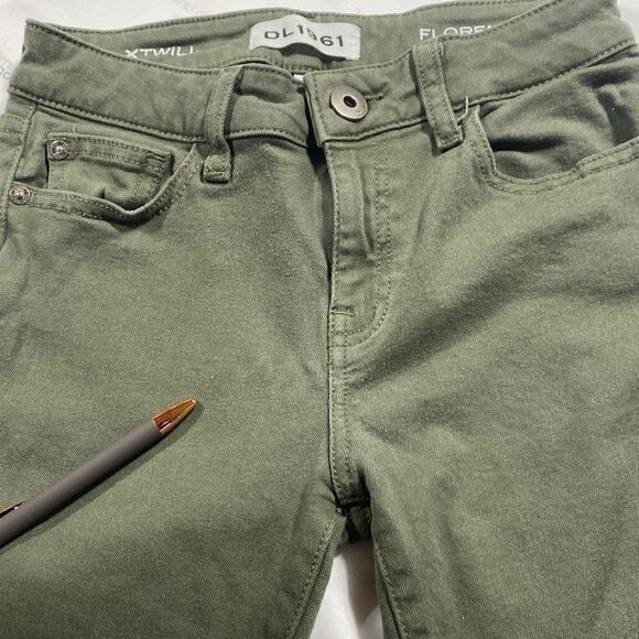 DL1961 Florence Intasculpt Skinny Zip Ankle Mid-Rise Jeans Green 24 - Picture 14 of 15